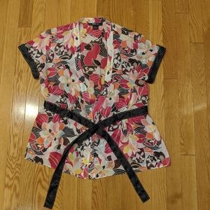 style & co women's  floral blouse sz 8